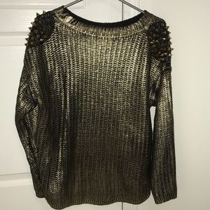 Metallic sweater